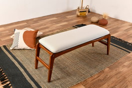 Hanah Home Touch Bench en Nogal y Crema